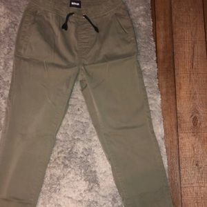 Boys olive green jogger pants